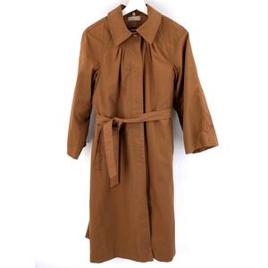 Domino New York‎ Vintage Trench Coat Removable Quilted Tweed Lining Sz 13-US S/M
